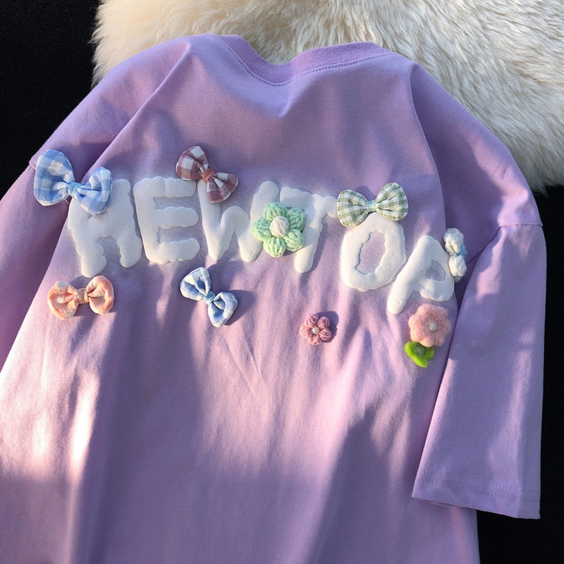 Japanese Lovely Sweet Sister Milk Flower Foaming Short Sleeve - The Number 1 Things