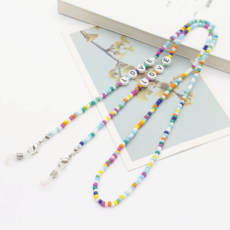 Eyeglasses Chain Letter Chain Color Mix Necklace - The Number 1 Things