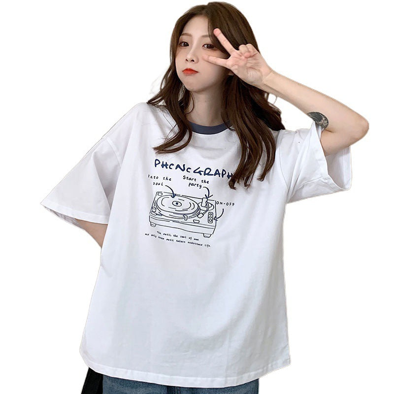 Japanese Style Girlish Style Cotton Short Sleeve T-shirt Women's New - The Number 1 Things