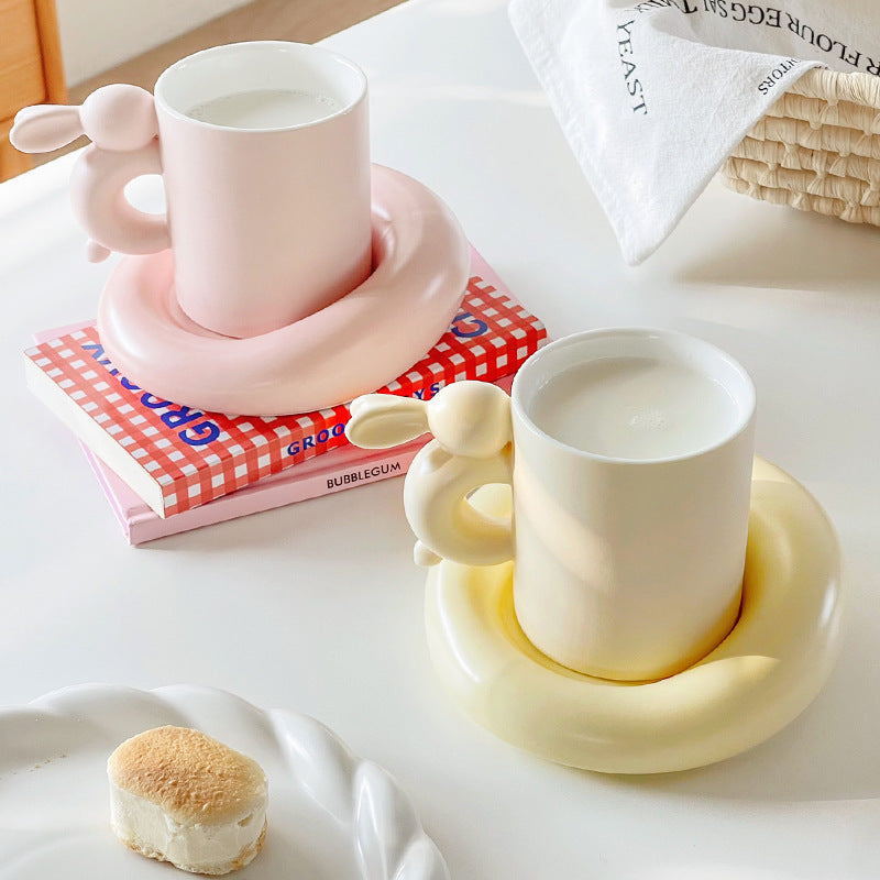 Moon Rabbit Coffee Cup Milk Fufu Ceramic Set - The Number 1 Things