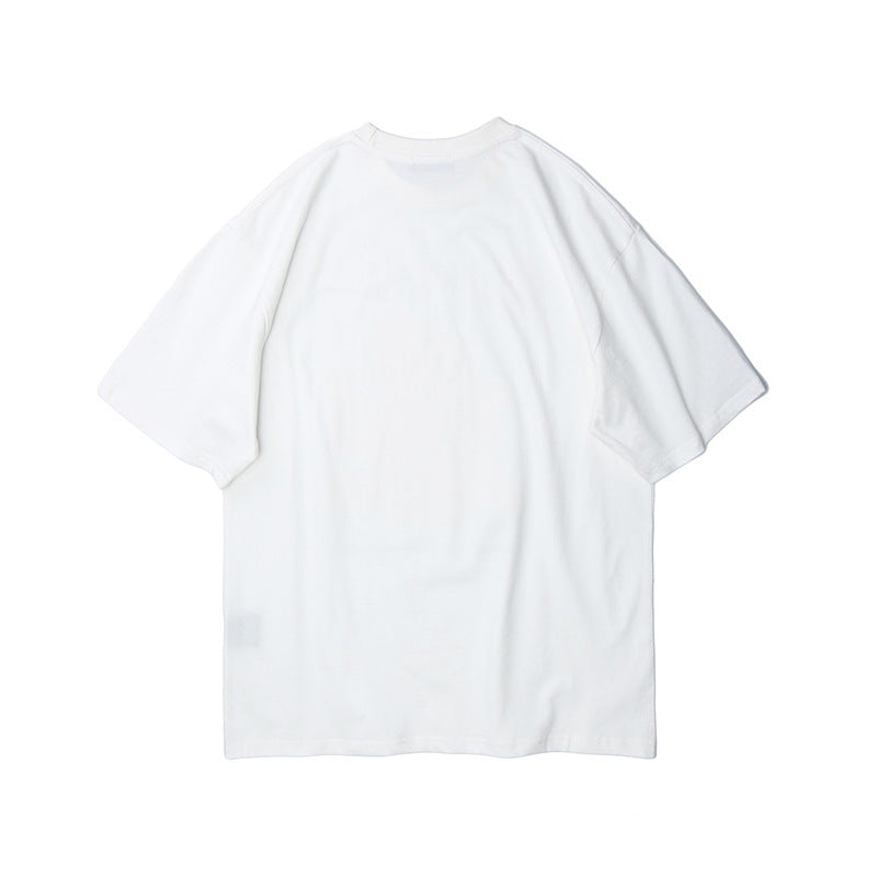 Japanese panda print T-shirt men and women