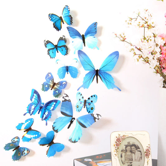 PVC Butterfly 12 Set Home Decoration Wall Sticker - The Number 1 Things