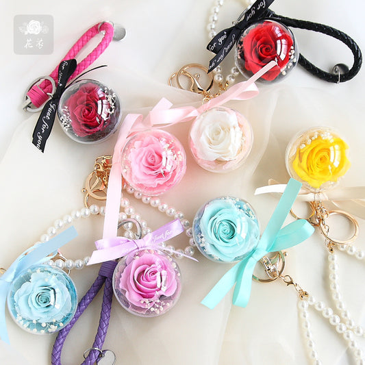 Preserved Flower Keychain Car Bag Hanging Gift - The Number 1 Things