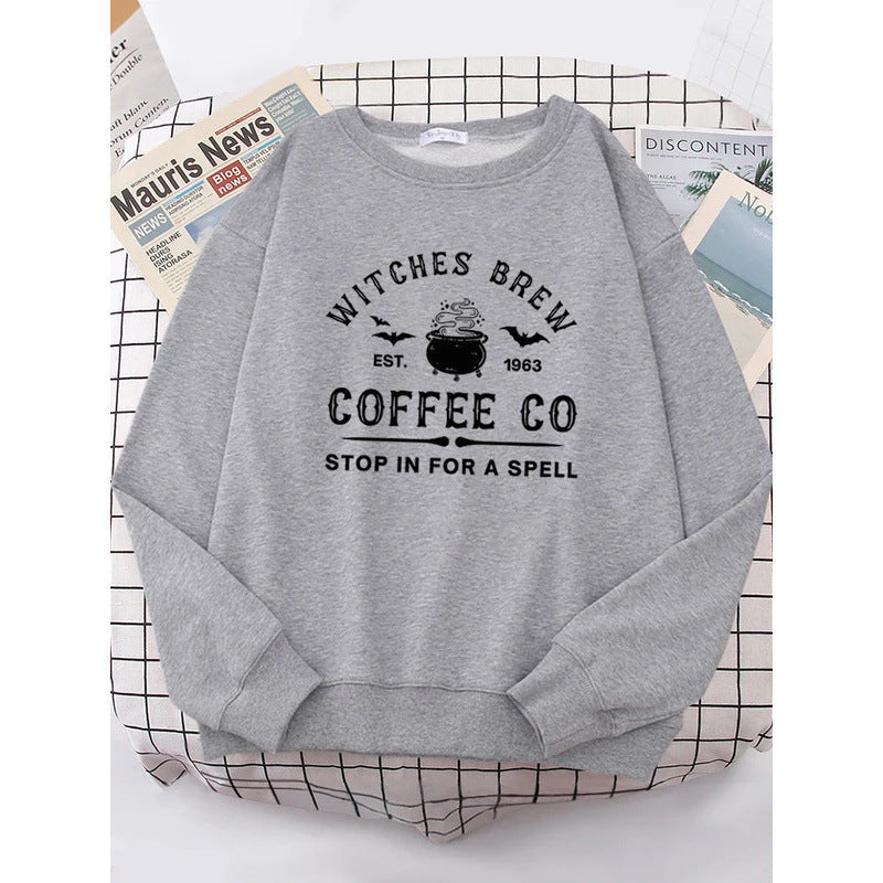 Witches Make Coffee Straight Letter Hoodie Letter Print - The Number 1 Things