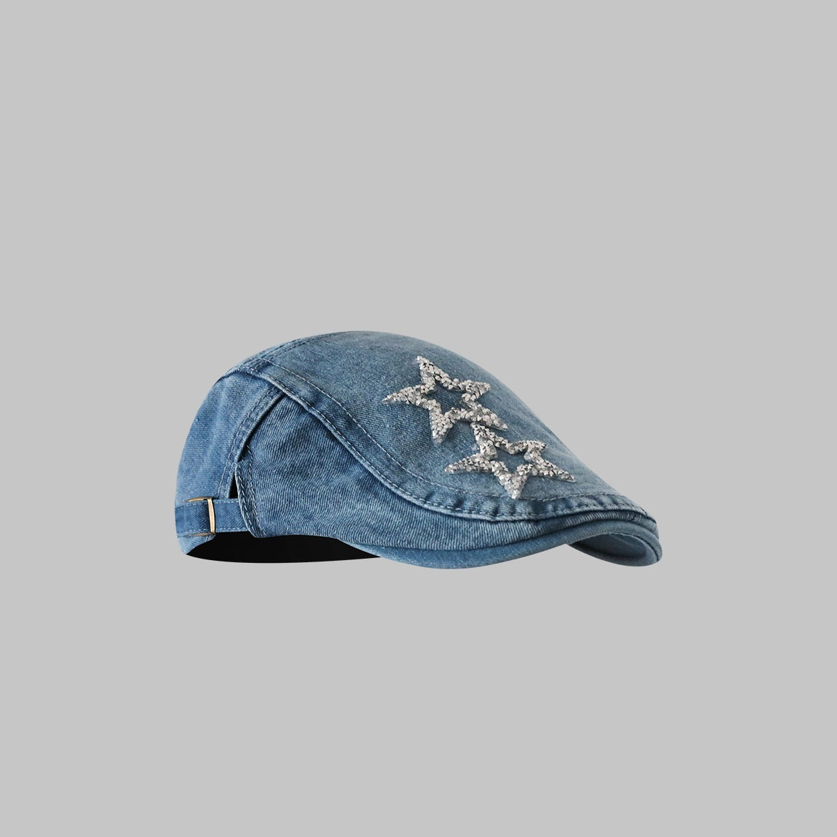 Denim Blue XINGX Women's Retro Washed Peaked Cap