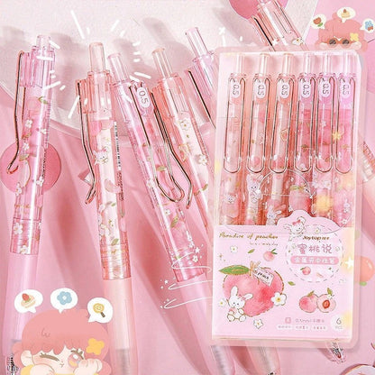 1PC Cute Gel Pens 0.5mm Kawaii Peach Strawberry - The Number 1 Things