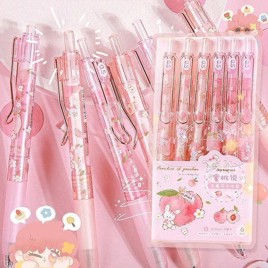 1PC Cute Gel Pens 0.5mm Kawaii Peach Strawberry - The Number 1 Things