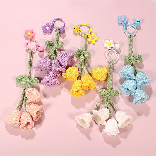 Hand-made Hook Braided Woolen Thread Lily Of The Valley Keychain - The Number 1 Things