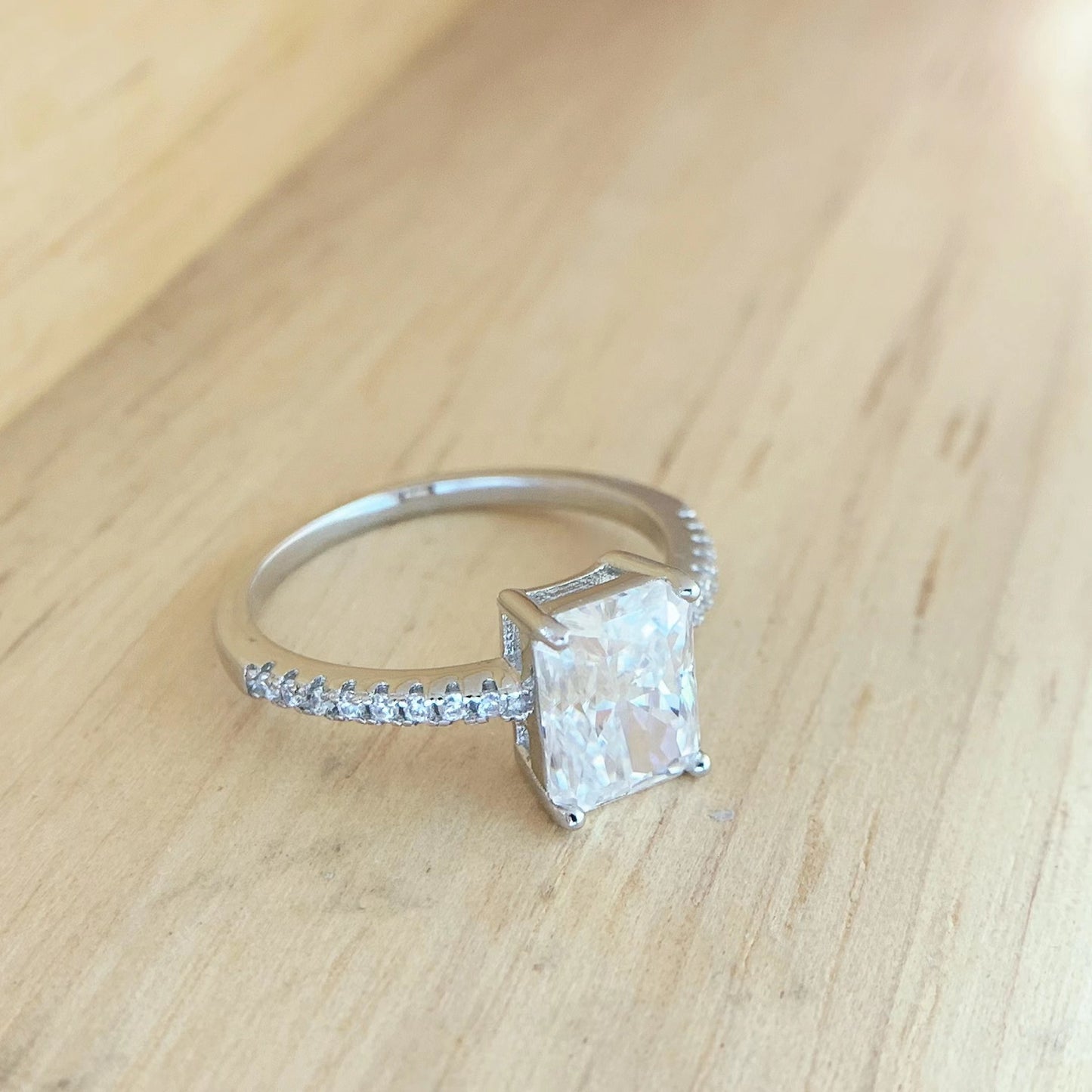 S925 Sterling Silver Moissanite High Fixed 2 Karat Rectangular - The Number 1 Things