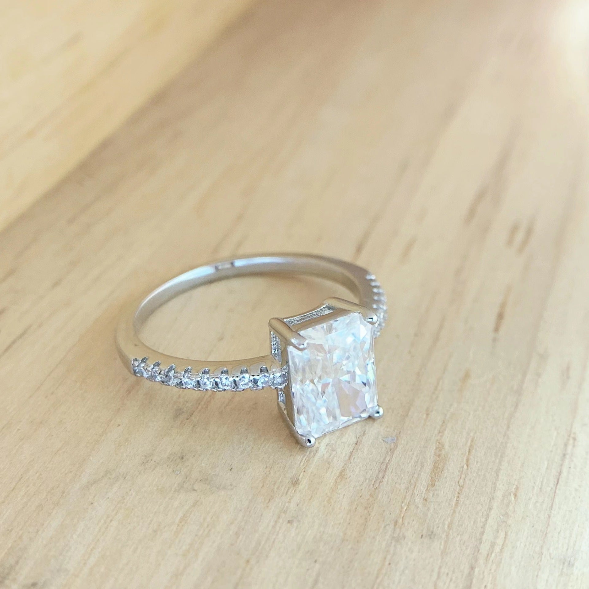 S925 Sterling Silver Moissanite High Fixed 2 Karat Rectangular - The Number 1 Things
