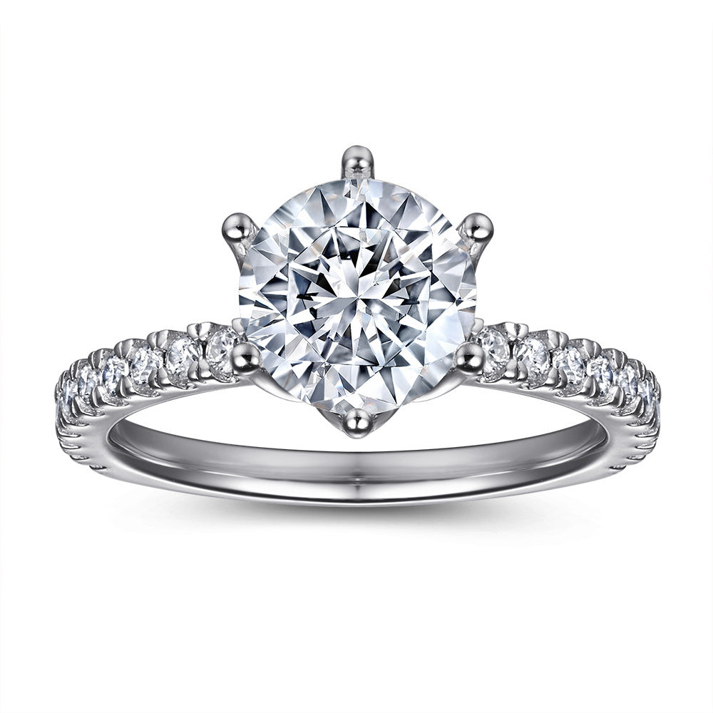 Women's S925 Sterling Silver European And American Fashion Inlaid Zircon Ring - The Number 1 Things