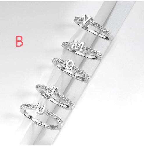 S925 Sterling Silver New Style Micro-inlaid Letters Ring - The Number 1 Things
