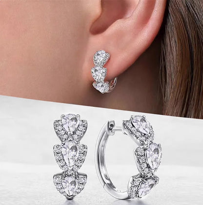 Klein Blue Zirconia Elegant Hoop Earrings - The Number 1 Things