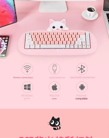 Wireless Bluetooth E-sports Games Cute Mini Office Mechanical Keyboard - The Number 1 Things