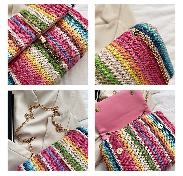 Women's Simple Fashion Rainbow Shoulder Bag - The Number 1 Things