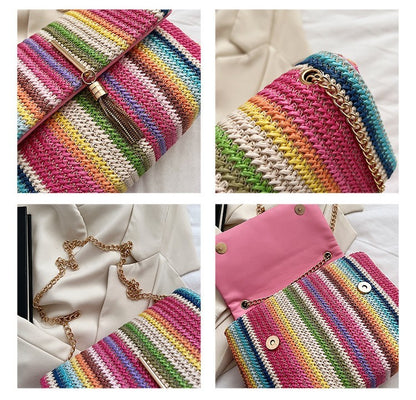 Women's Simple Fashion Rainbow Shoulder Bag - The Number 1 Things