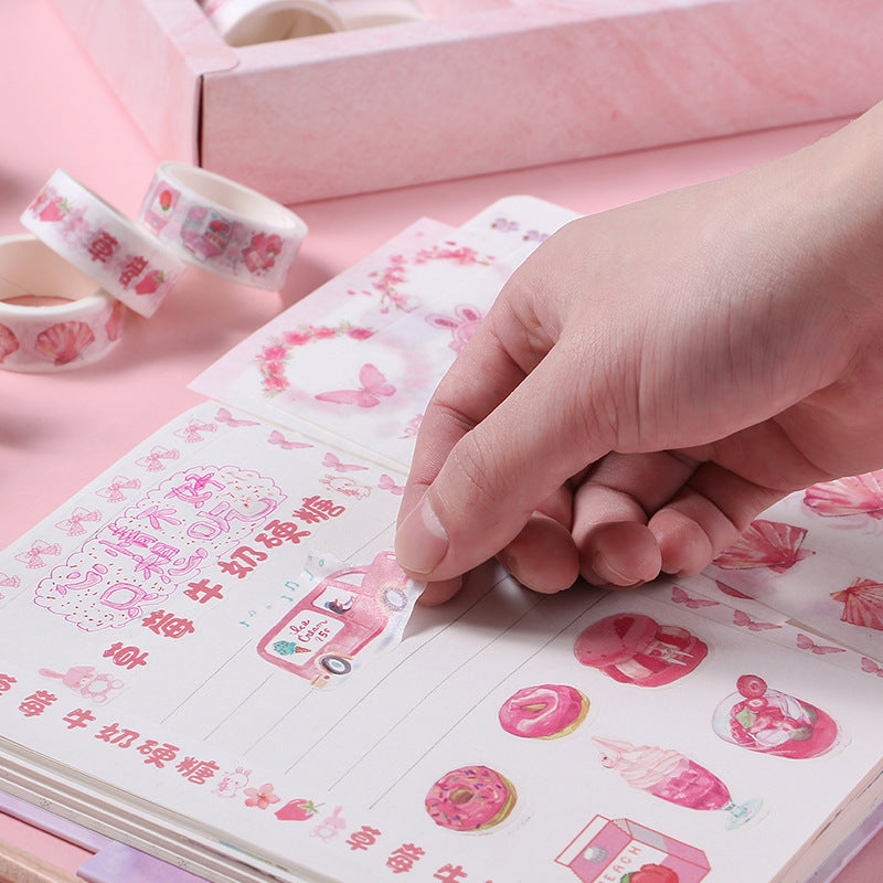 Japanese Paper Gift Box Set Student Sticker Tape Combination Cute Girl Heart Exquisite Stationery Set - The Number 1 Things