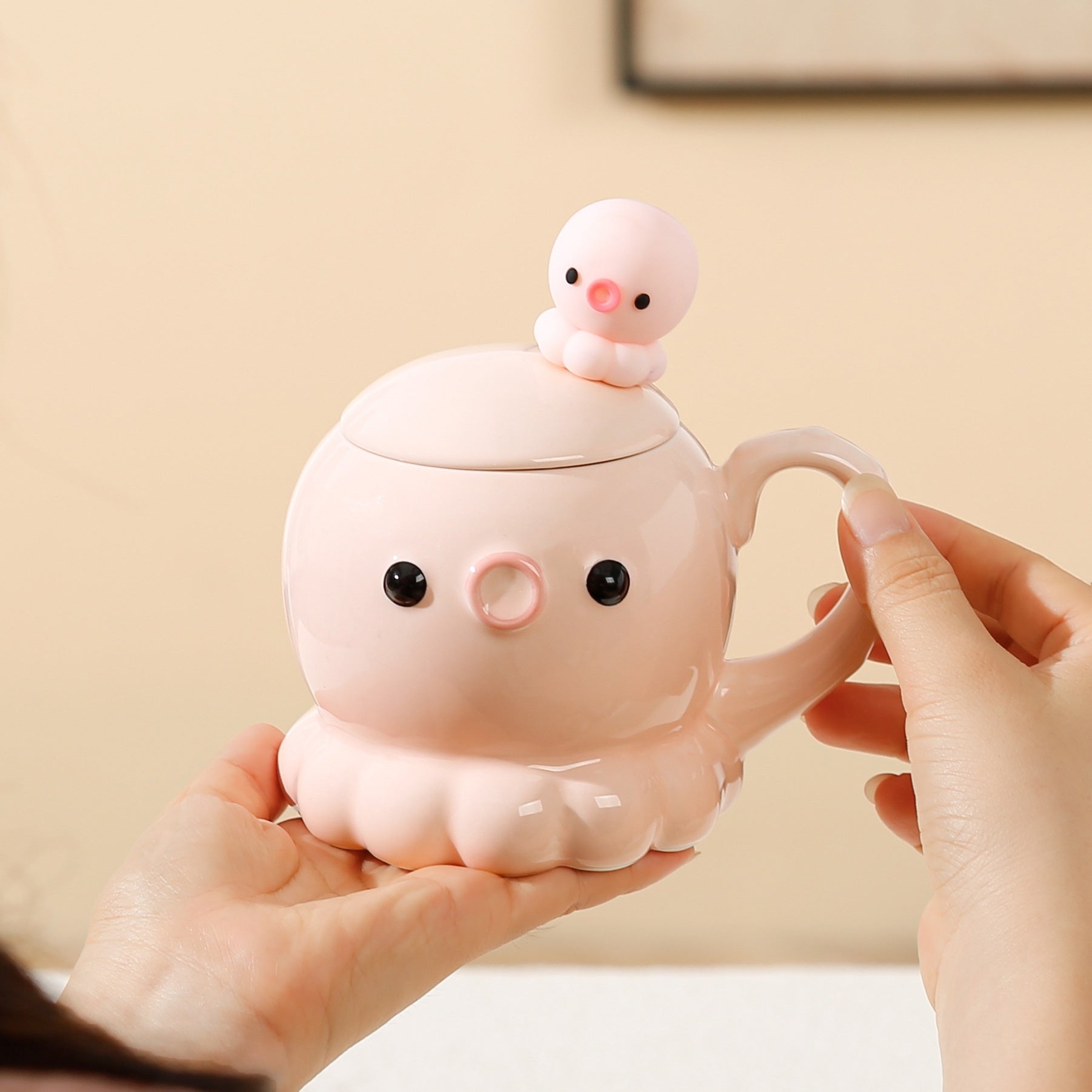 Adorkable Jellyfish Mug Ceramic Cup Children's Birthday Gift Coffee Cup With Cover Spoon Kitchen Gadgets - The Number 1 Things