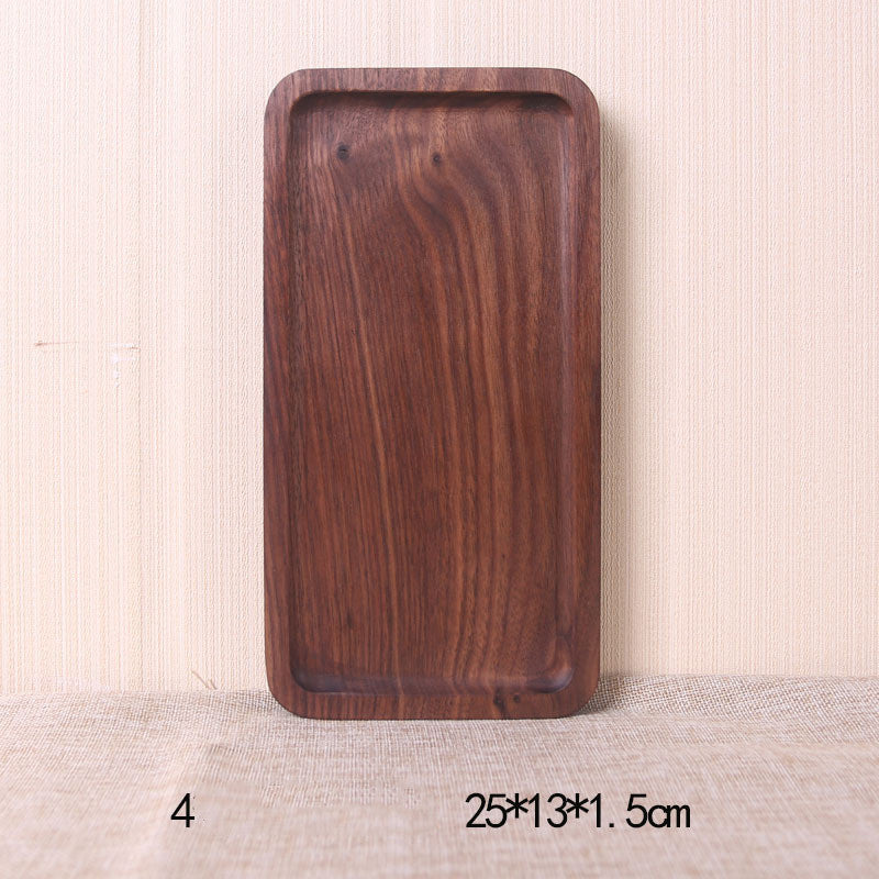 Japanese Style Wooden Black Walnut Rectangular Dinner Plate - The Number 1 Things