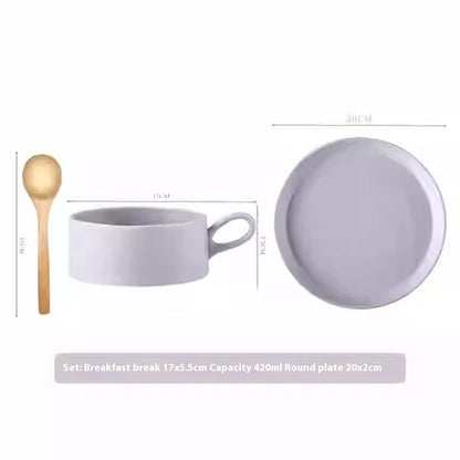 Morandi Ceramic Tableware Combination Breakfast Cup