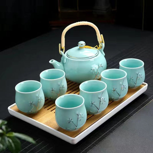 Simple Hand-painted Gold Large Teapot Ceramic