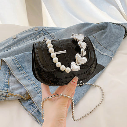 New Laser Pearl Tote Saddle Girl Mini - The Number 1 Things
