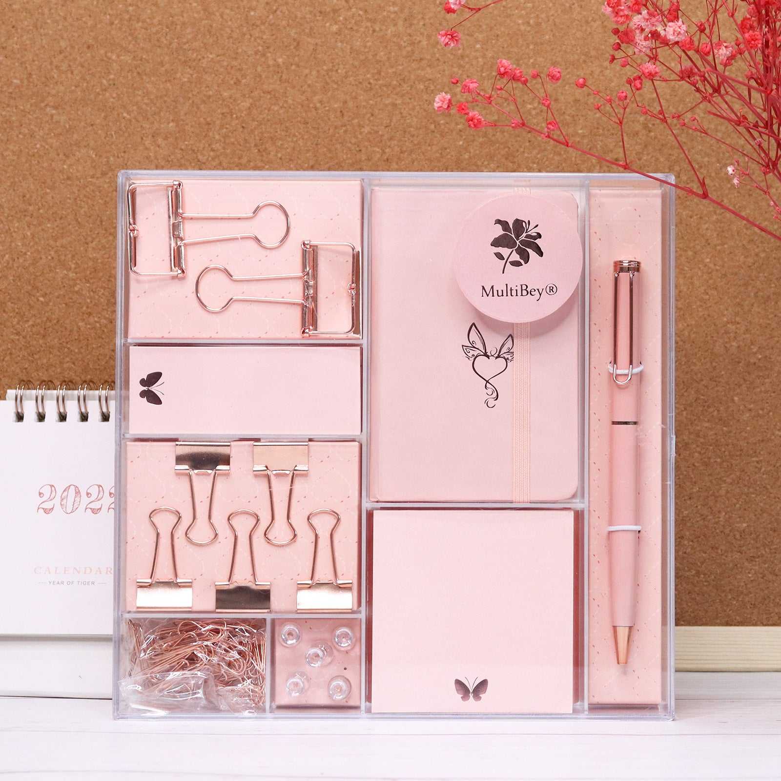 Rose Gold Stationery Set Gift Box Student Office Stationery - The Number 1 Things