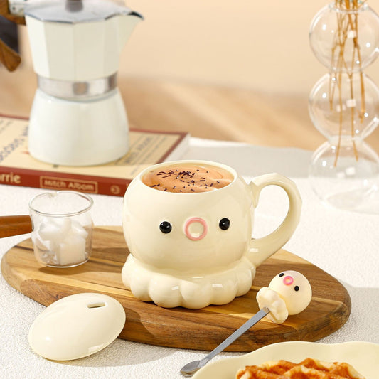 Adorkable Jellyfish Mug Ceramic Cup Children's Birthday Gift Coffee Cup With Cover Spoon Kitchen Gadgets - The Number 1 Things