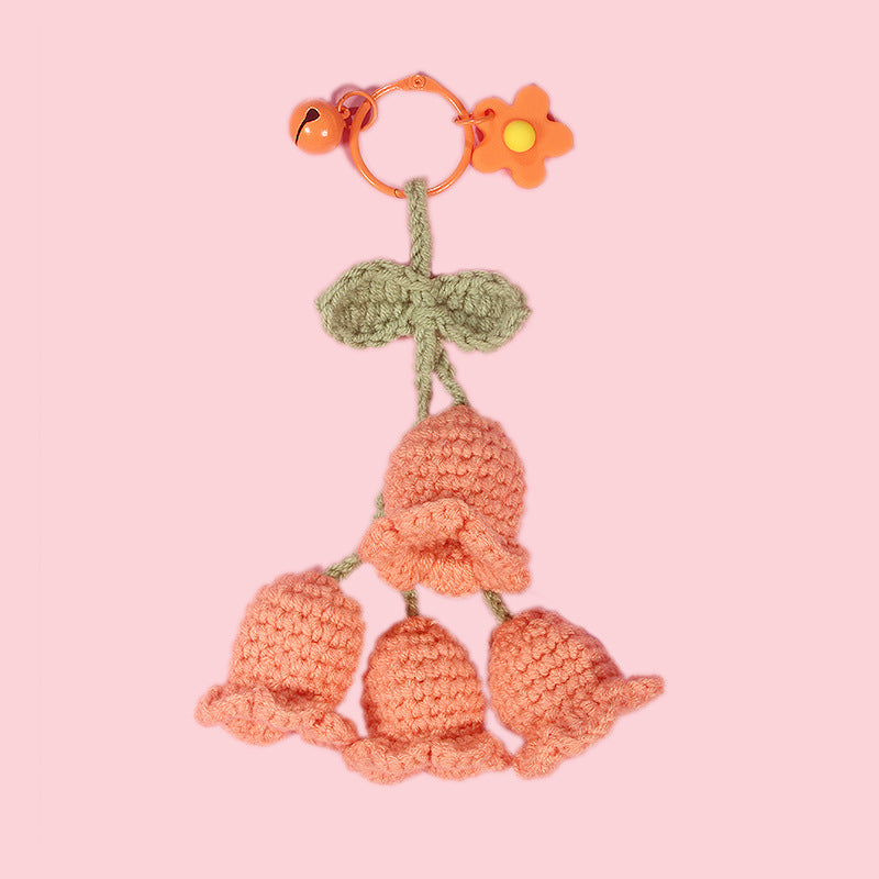 Hand-made Hook Braided Woolen Thread Lily Of The Valley Keychain - The Number 1 Things