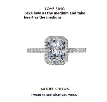 Women's Sterling Silver Moissanite Closed Ring - The Number 1 Things