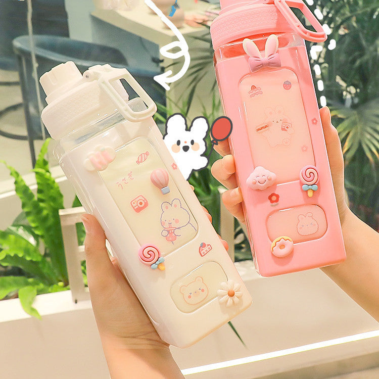 Women's Summer Large Capacity Plastic Sports Bottle - The Number 1 Things