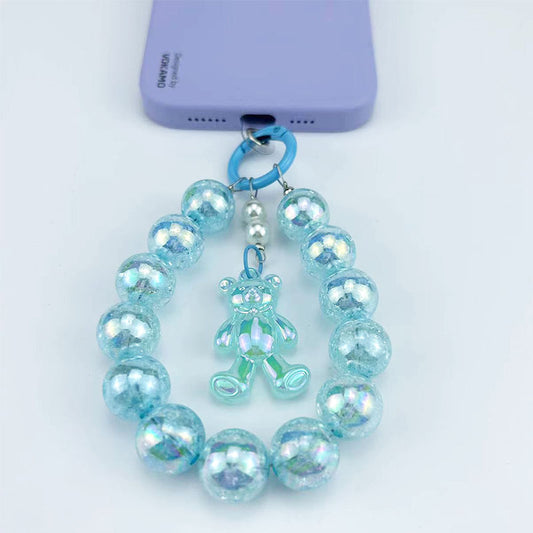Burst Beads Luminous Bear Pendant Mobile Phone Charm - The Number 1 Things