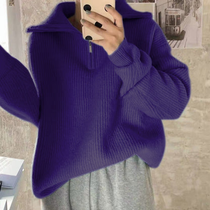 Autumn And Winter Gentle Stand Collar Sweater Cardigan Coat Loose Women - The Number 1 Things