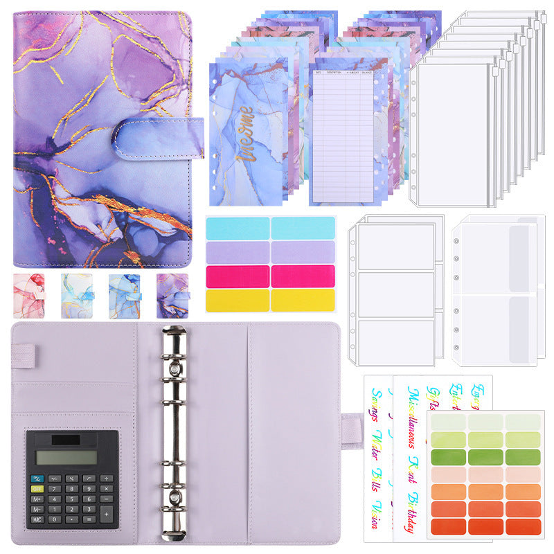 A6 Loose-leaf Binder Journal Book Notebook Leather PU 6 Hole Loose Spiral Calculator - The Number 1 Things