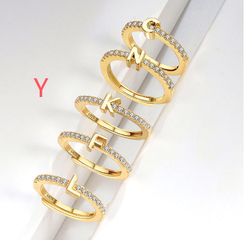 S925 Sterling Silver New Style Micro-inlaid Letters Ring - The Number 1 Things