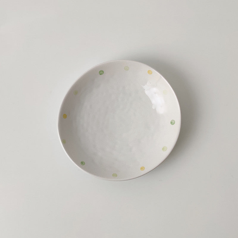 Dot Ceramic Plate Set Small Breakfast Plate Dessert Plate Flavor Plate Oval Plate - The Number 1 Things