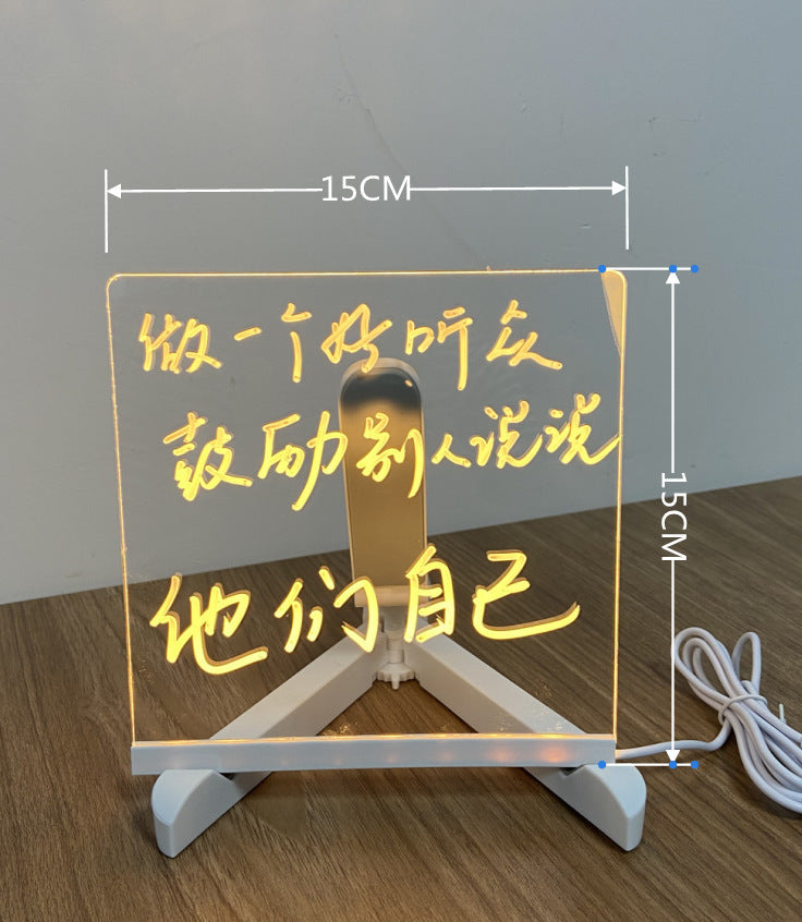 Acrylic DIY Note Board LED Night Light Creative Message Board Holiday Lamp With 7Pens USB LED Desk Lamp Note Daily Moment Painting Lamp - The Number 1 Things