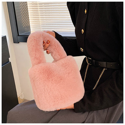 Plush Bag High-grade Thick Autumn And Winter Hand Bucket Bag - The Number 1 Things