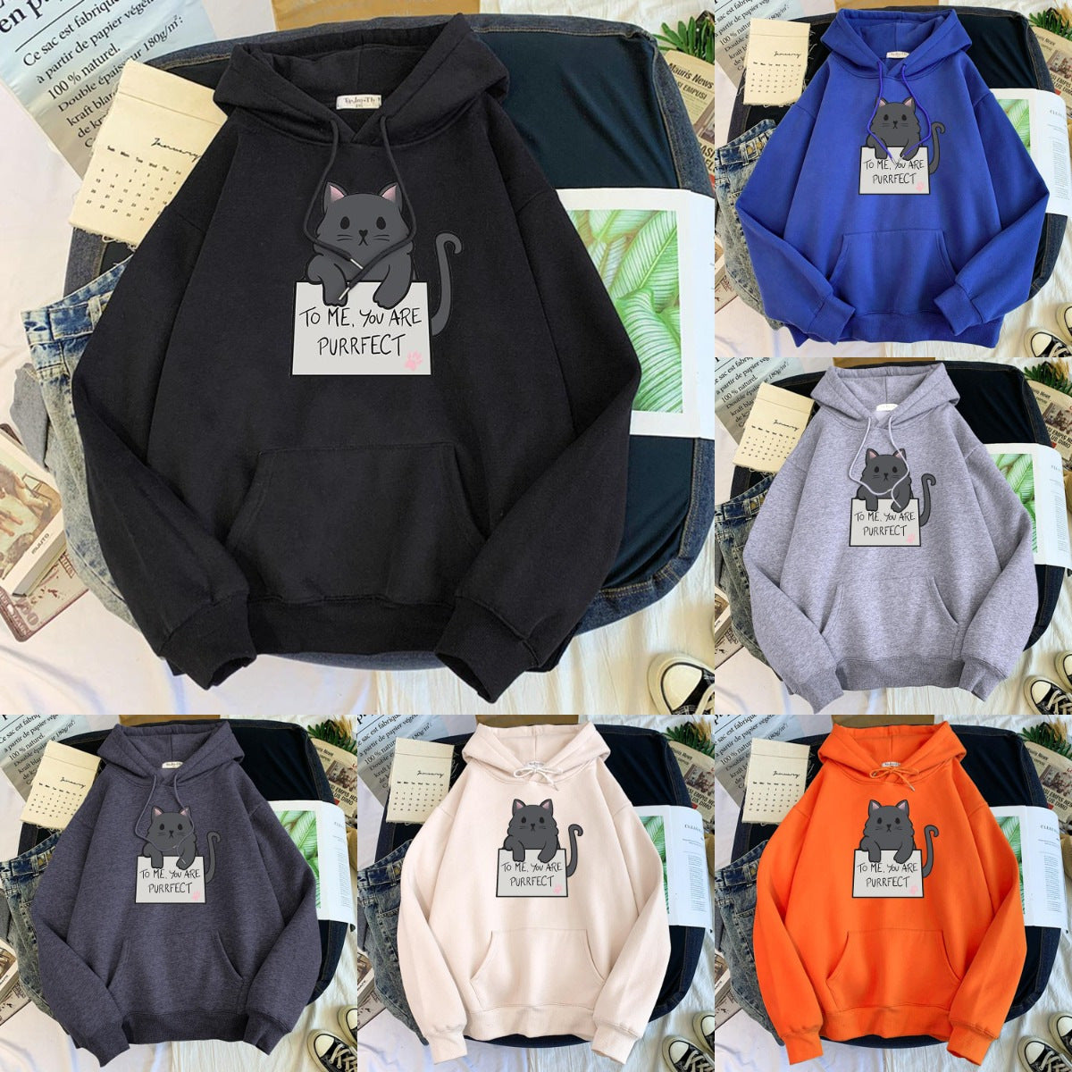 Girls Blank Solid Color Hoodie Sweater - The Number 1 Things