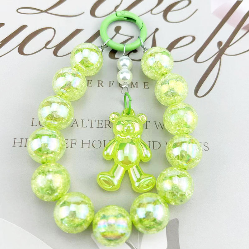 Burst Beads Luminous Bear Pendant Mobile Phone Charm - The Number 1 Things