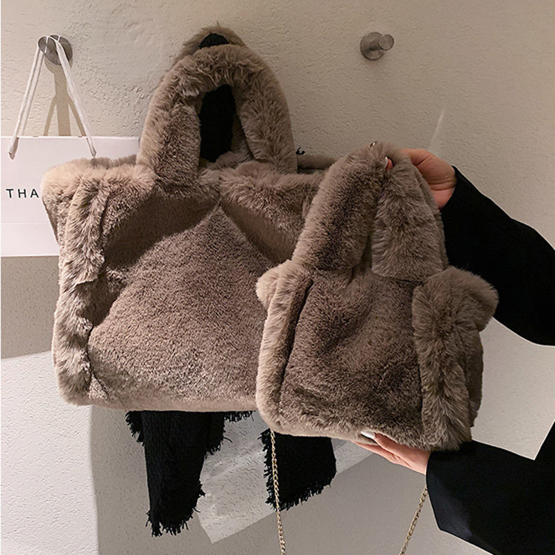 Winter Bags Chain Plush Handbag Totes Women Shoulder Bag - The Number 1 Things