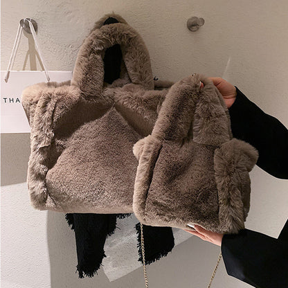 Winter Bags Chain Plush Handbag Totes Women Shoulder Bag - The Number 1 Things