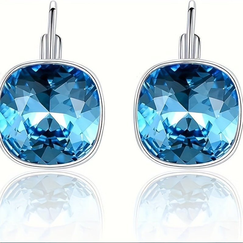 18K White Gold Crystal Plated Hypoallergenic Pendant Earrings For Women's Jewelry - The Number 1 Things