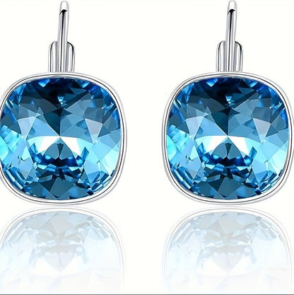 18K White Gold Crystal Plated Hypoallergenic Pendant Earrings For Women's Jewelry - The Number 1 Things