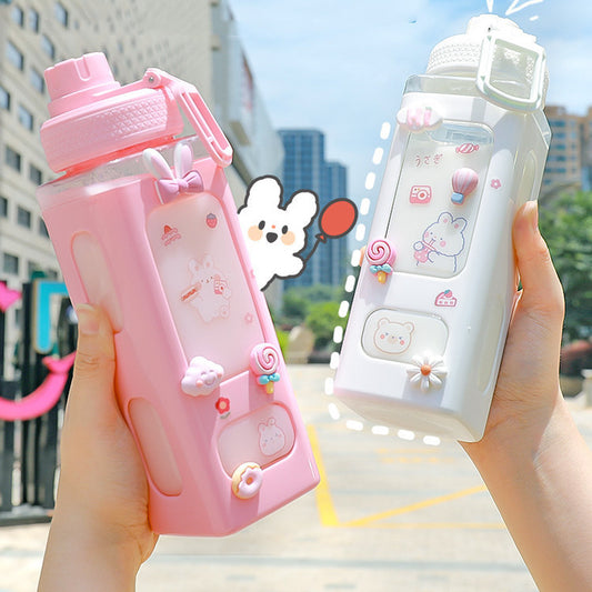 Women's Summer Large Capacity Plastic Sports Bottle - The Number 1 Things