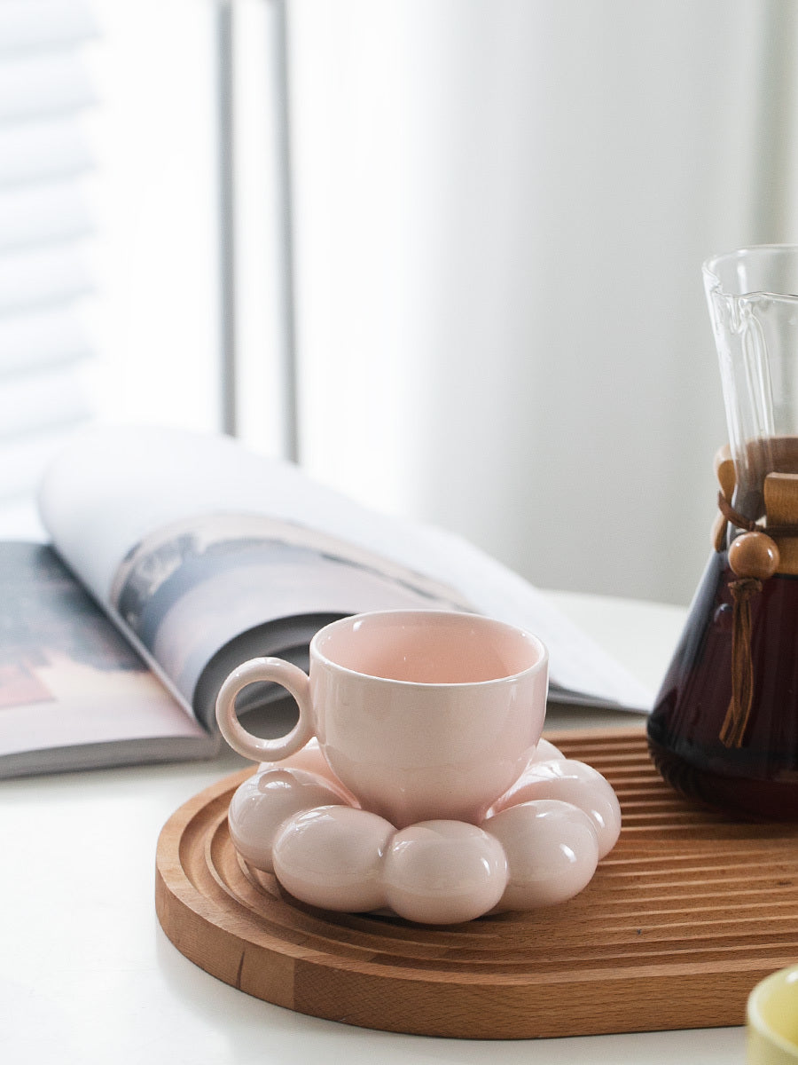 Flower Ceramic Cup And Saucer Breakfast Coffee Creative Color Underglaze Color - The Number 1 Things