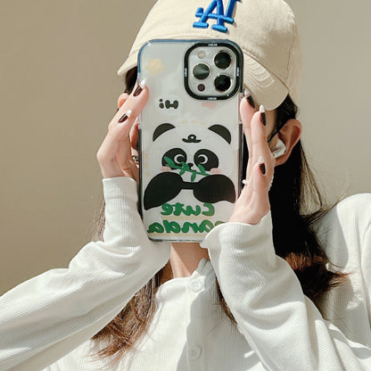 Cute Cartoon Mobile Phone Case Gnawing Bamboo Panda