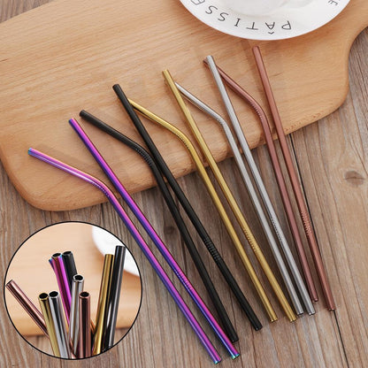 Colourful Reusable Stainless Steel Straws - The Number 1 Things