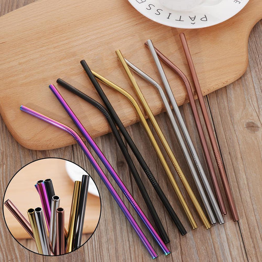 Colourful Reusable Stainless Steel Straws - The Number 1 Things