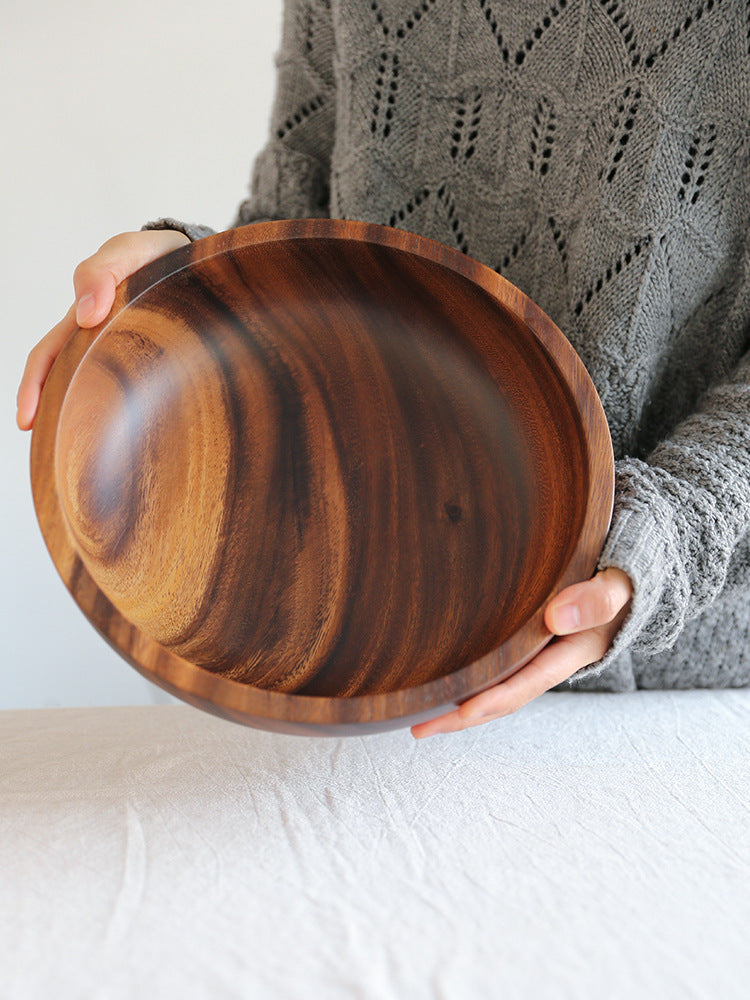 Natural Wooden Bowl Fruit Bowl Salad Bowl